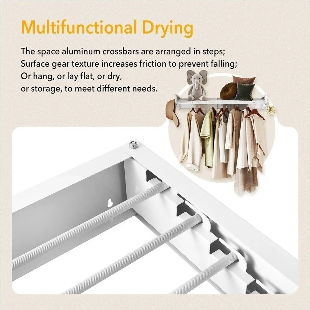 Upgrade Drying Rack Clothing,Clothes Drying Rack Wall Mounted